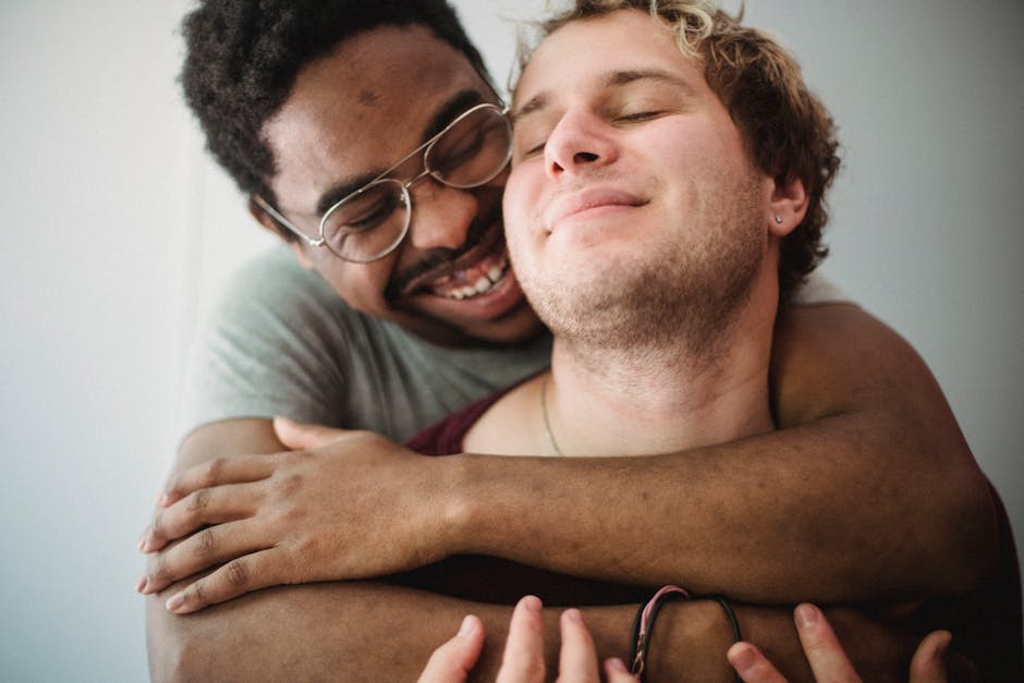 Happy couple sharing a moment of trust and affection