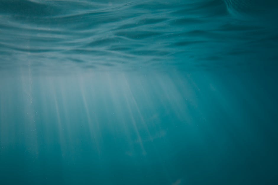 Dark deep ocean water viewed from above