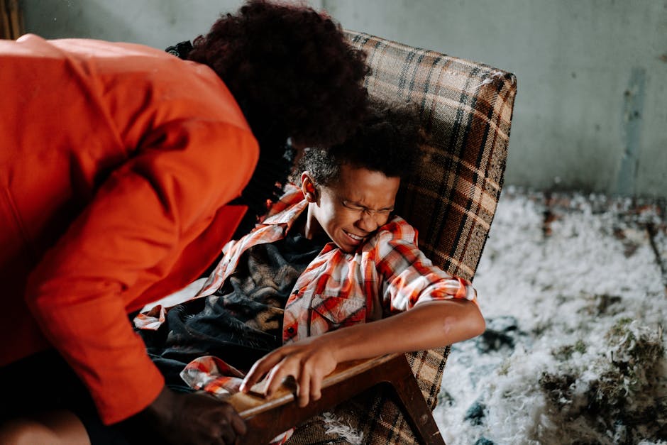 Anxious child seeking reassurance from parent