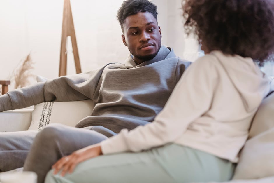 Couple talking openly and listening with trust