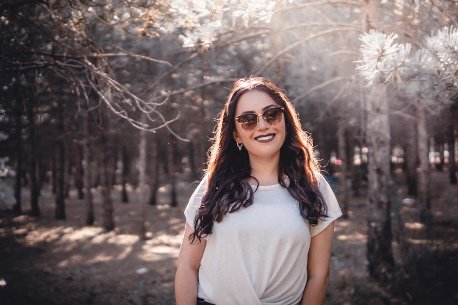 Confident woman in a natural portrait outdoors