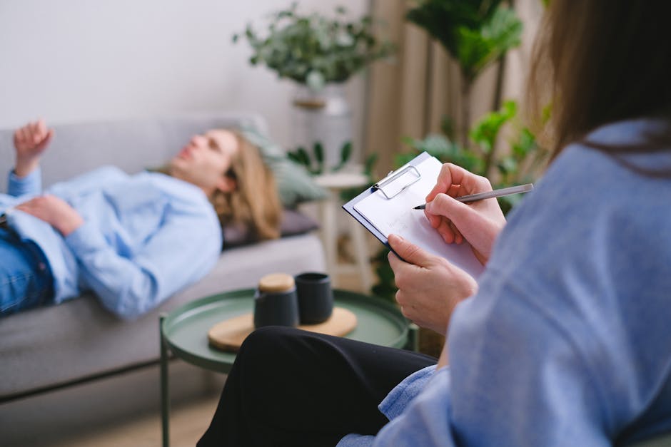 Therapist and patient in a counseling session