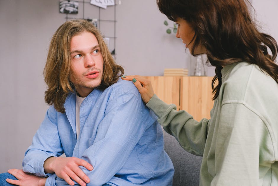 Woman listening attentively during a conversation