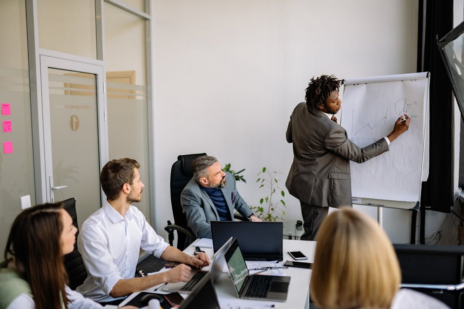 People working together in a professional business meeting