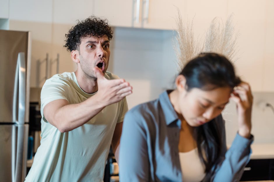 Family conflict at home with tense emotional atmosphere