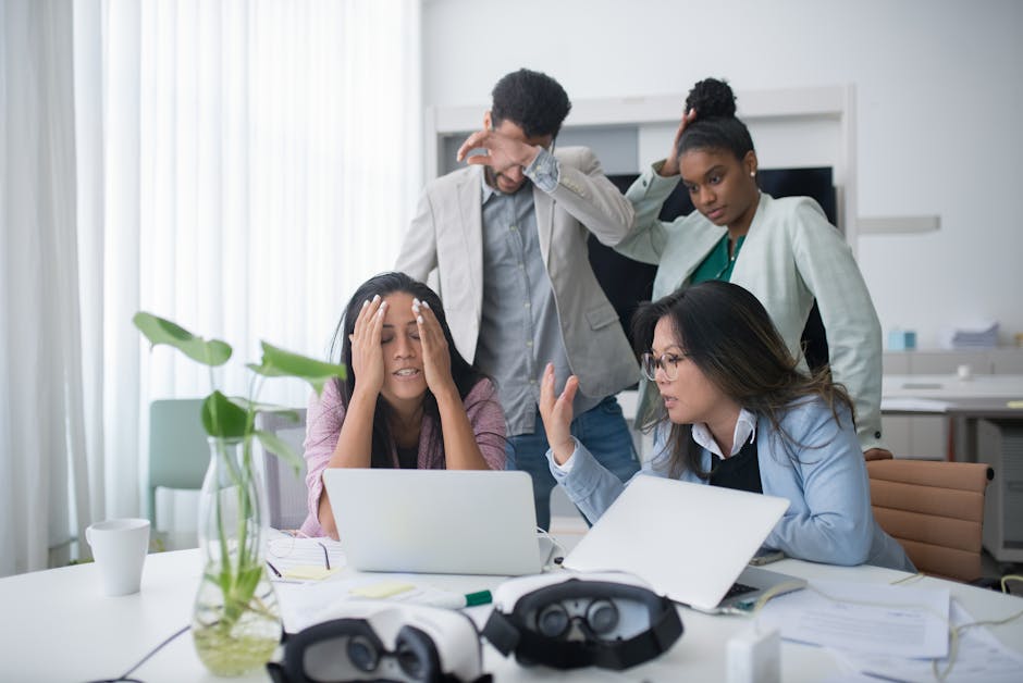 Colleague ignoring a task deadline in an office setting