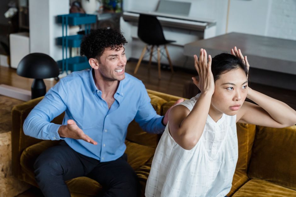 Two people in a tense relationship with one person trying to fix the situation