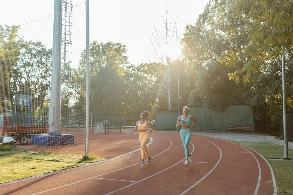 Healthy cardio workout with a person running outdoors
