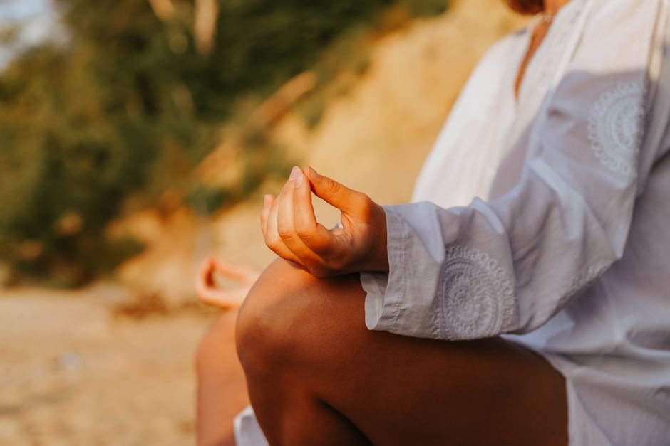 Person practicing slow breathing meditation for nervous system regulation