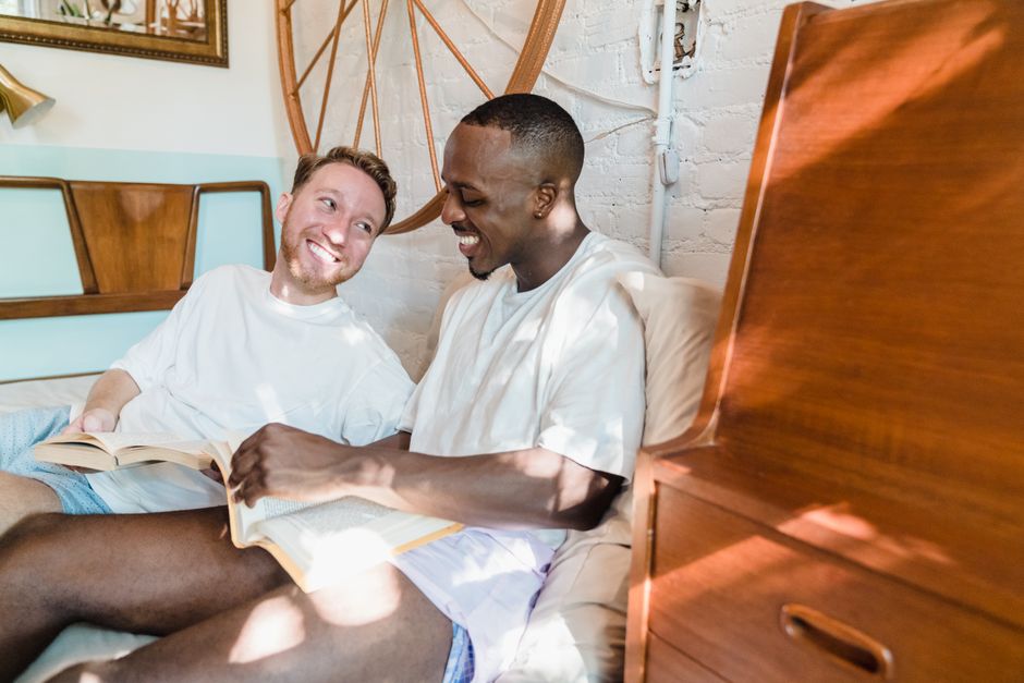 Two partners communicating openly about boundaries and consent