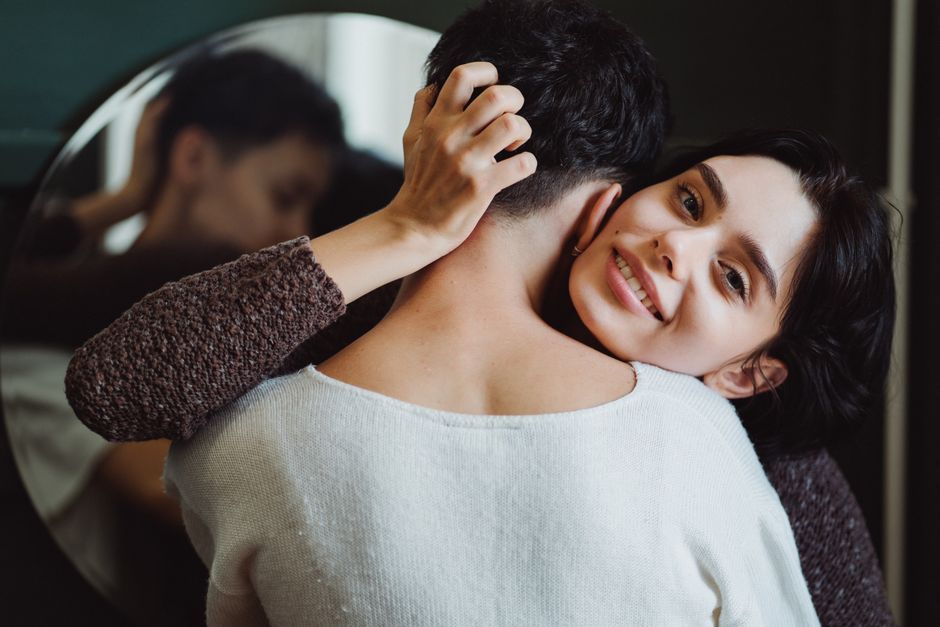Couple sharing a moment of affection and closeness