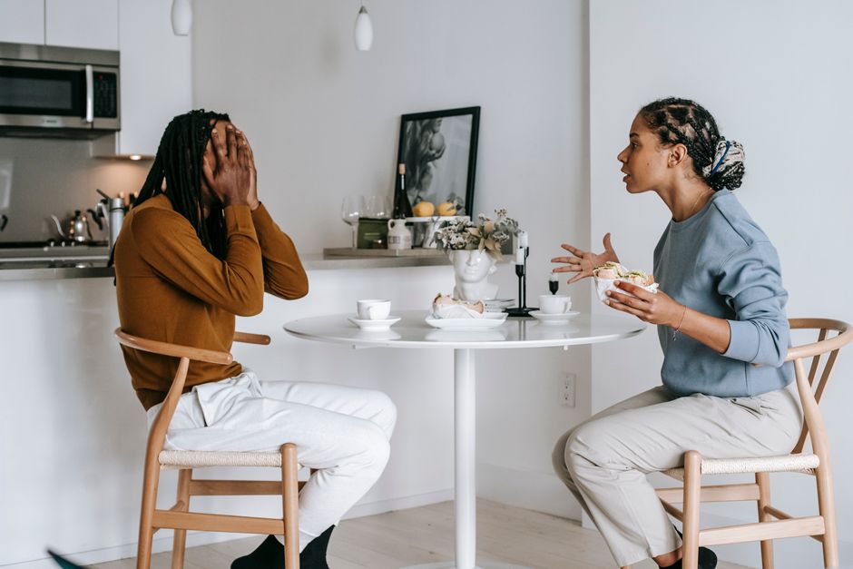 Couple discussing consent and boundaries before intimacy