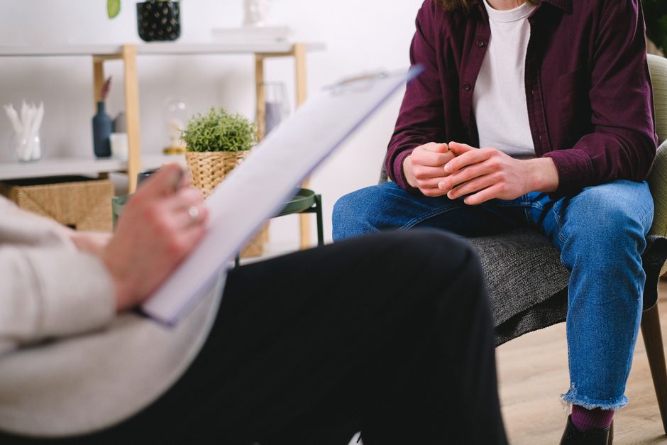 Supportive counseling session between therapist and client